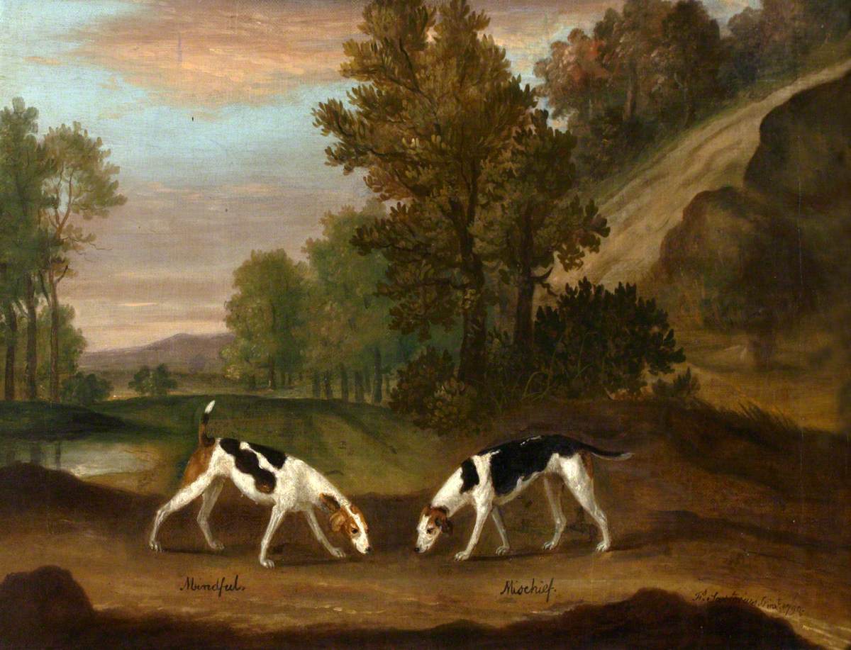 Francis Sartorius, 'Mindful' and 'Mischief', a pair of hounds