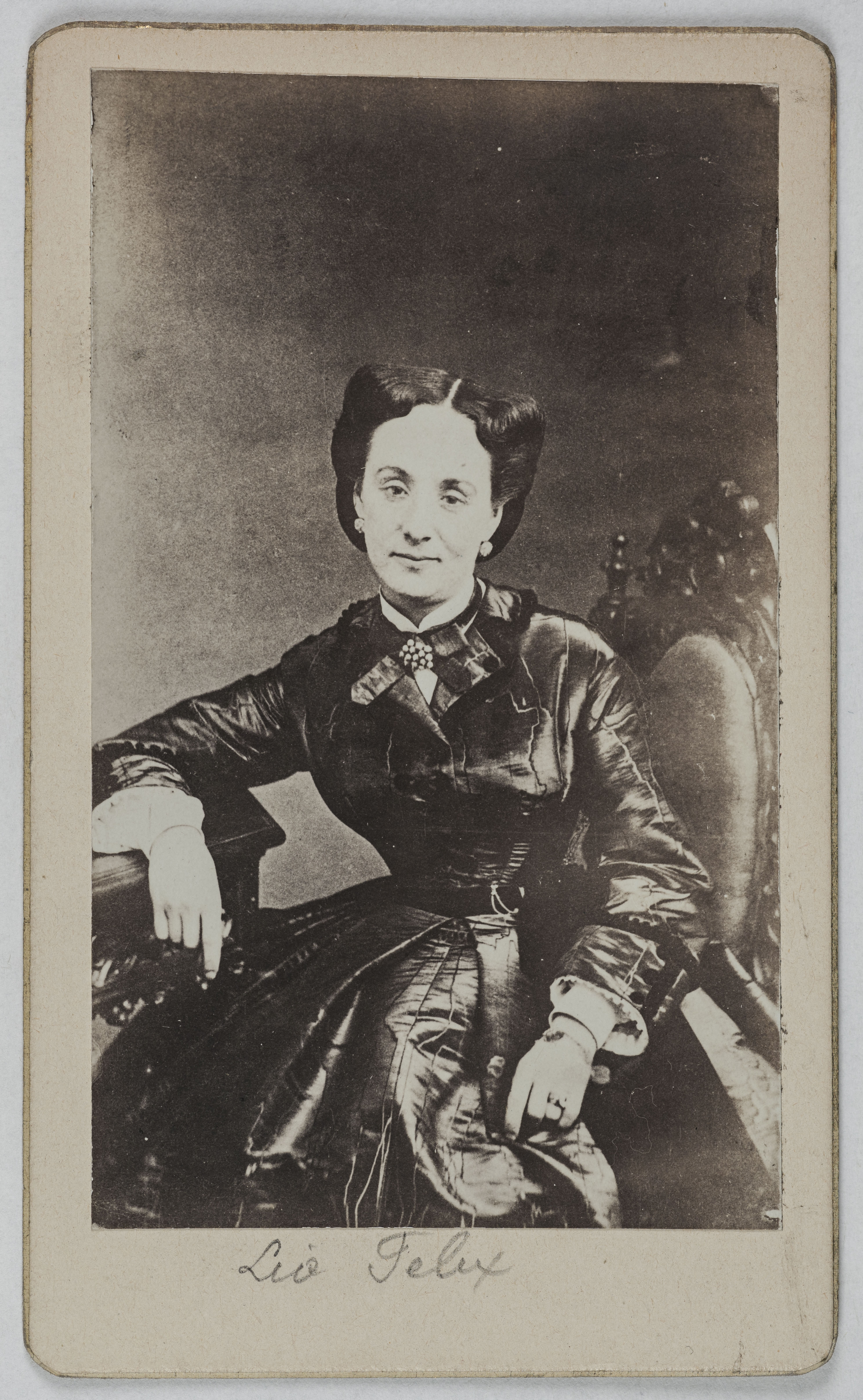 Anonyme, Portrait de Lia Félix (Adélaïde Félix dite, 1830-1908), (sœur de Rachel, actrice)