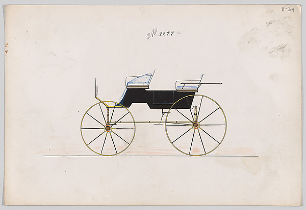 Brewster & Co., Design for 4 seat Phaeton, no top, no. 3277a