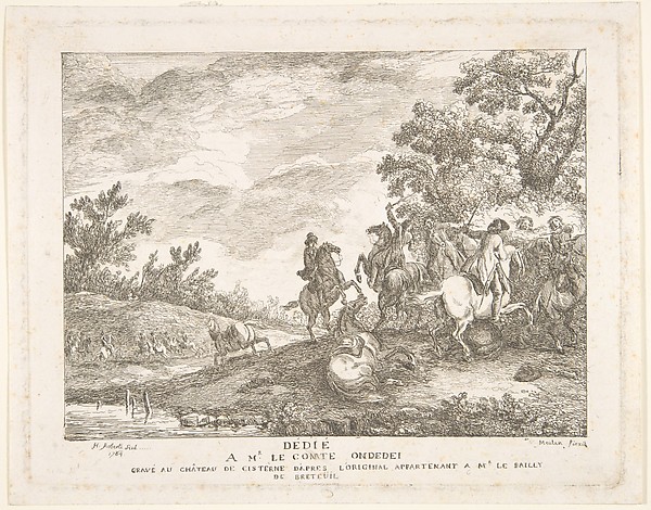 Hubert Robert, Clash of the Cavalry