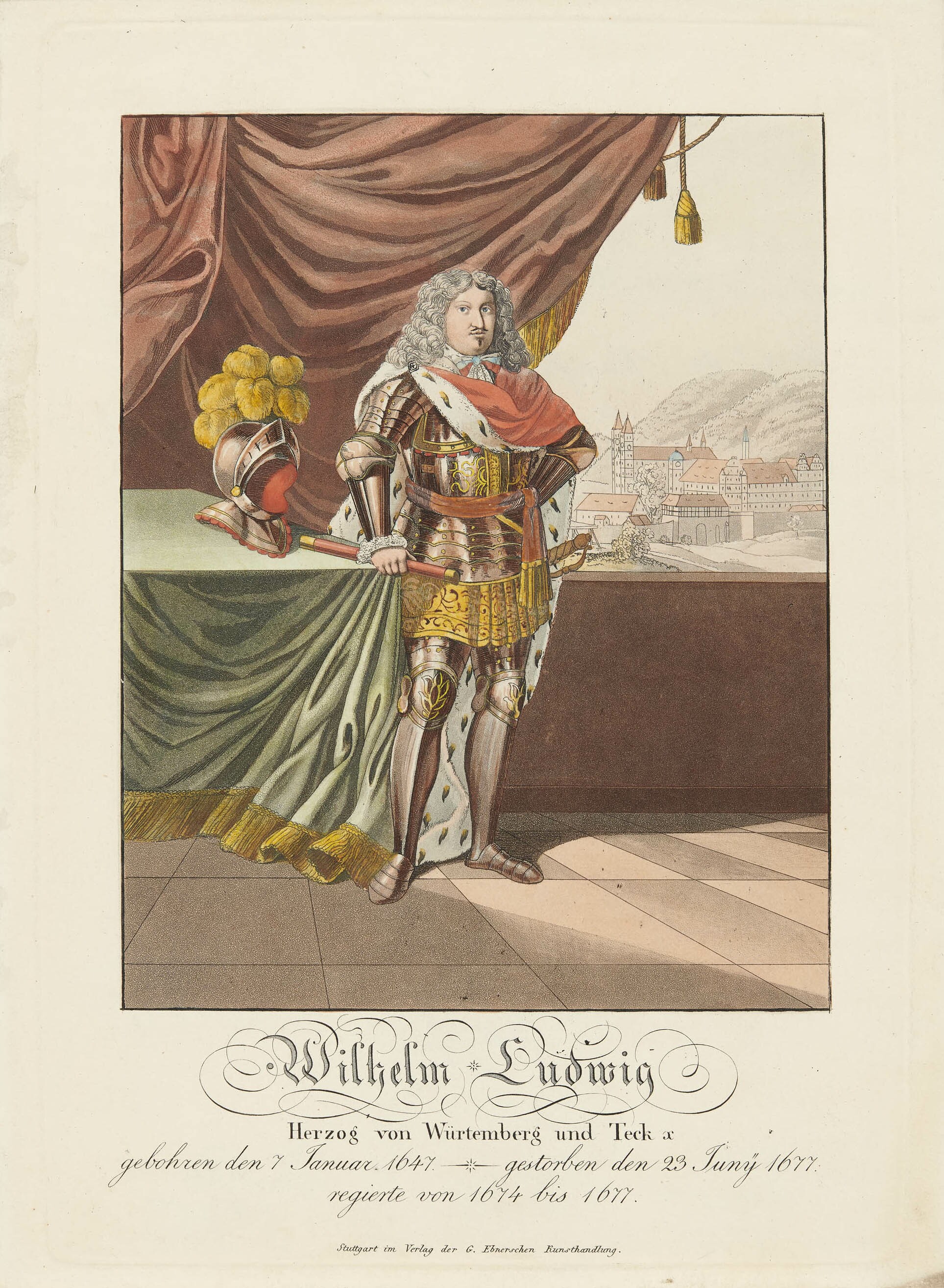 Verlag der G. Ebner'schen Kunsthandlung, Bildnis Herzog Wilhelm Ludwig von Württemberg