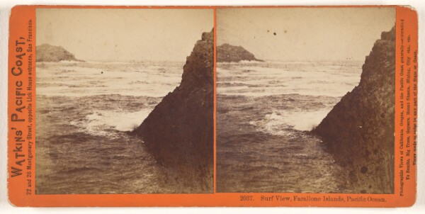 Carleton Watkins, Surf View, Farallone [sic] Islands, Pacific Ocean.