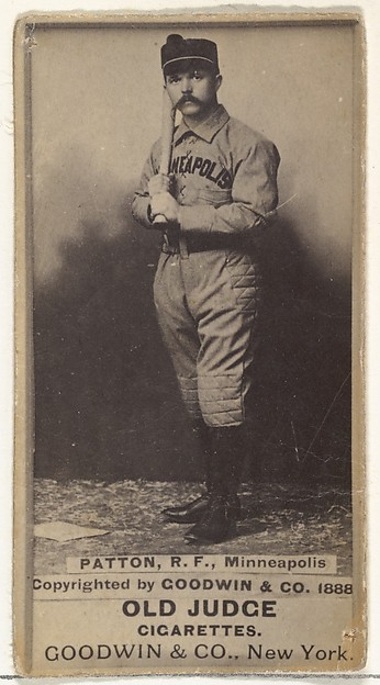 Goodwin & Company, Owen Joseph Patton, Right Field, Minneapolis, from the Old Judge series (N172) for Old Judge Cigarettes