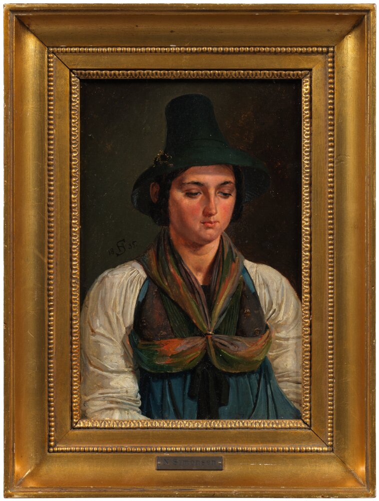 Niels Simonsen, Study of a Woman in Tyrolean Costume