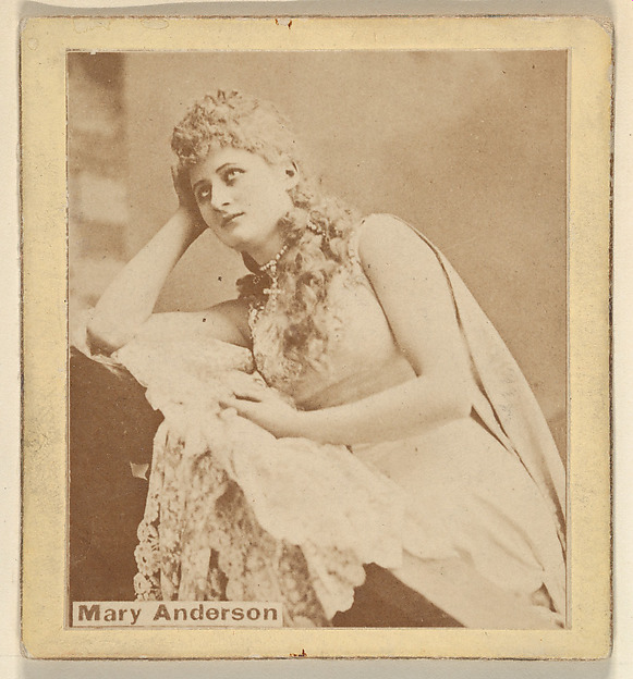 Kinney Brothers Tobacco Company, Mary Anderson, from the Actresses series (N246), Type 2, issued by Kinney Brothers to promote Sporting Extra Cigarettes