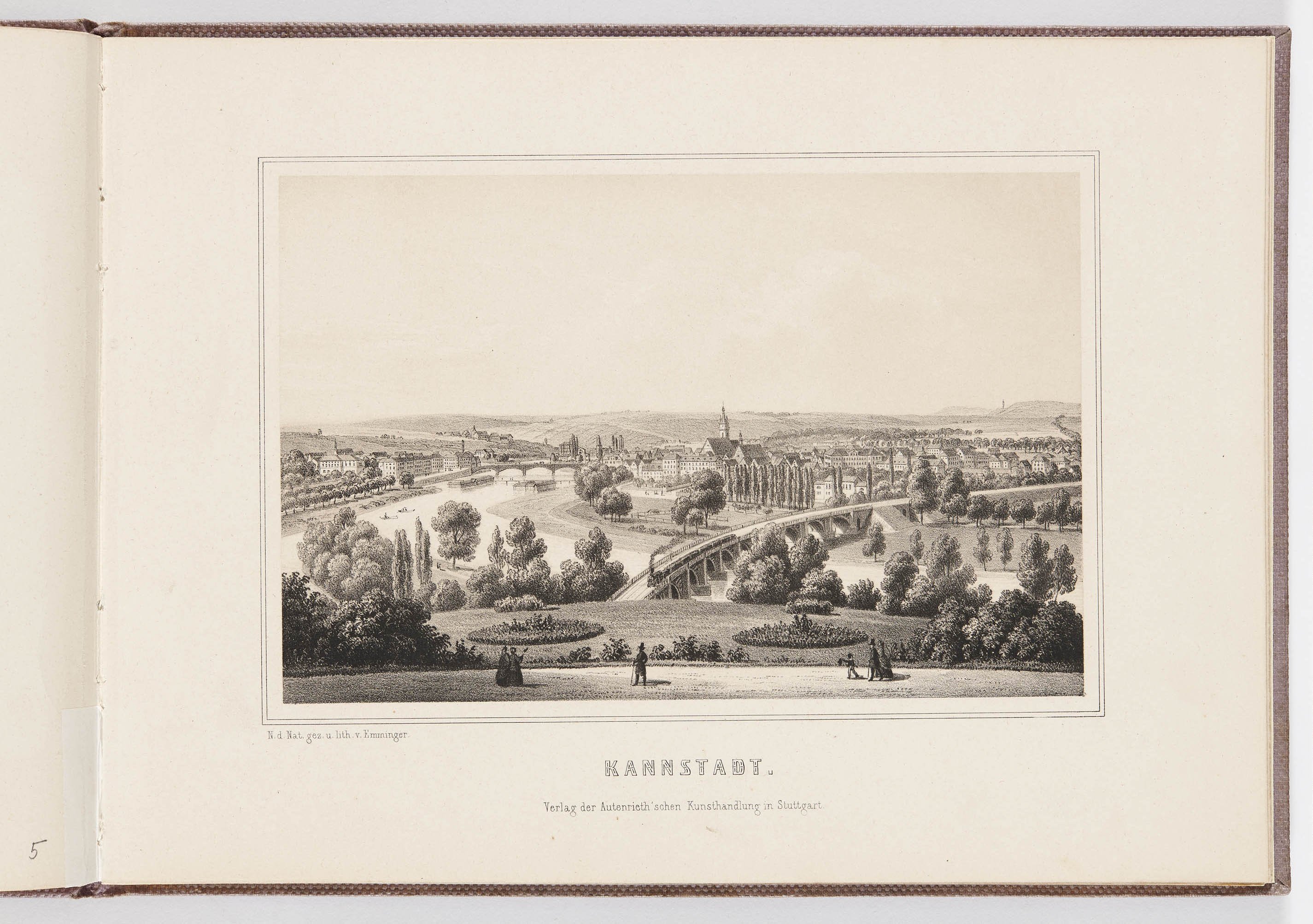 Eberhard Emminger, "Album von Stuttgart", Blatt 6: "Kannstadt."