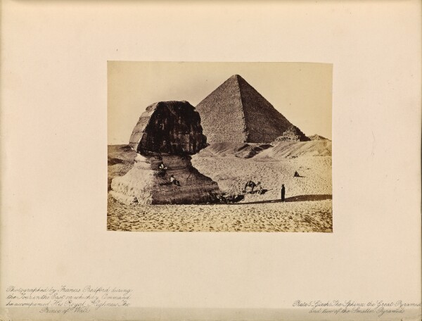Francis Bedford, Gîzeh - The Sphinx, The Great Pyramid and Two of the Smaller Pyramids