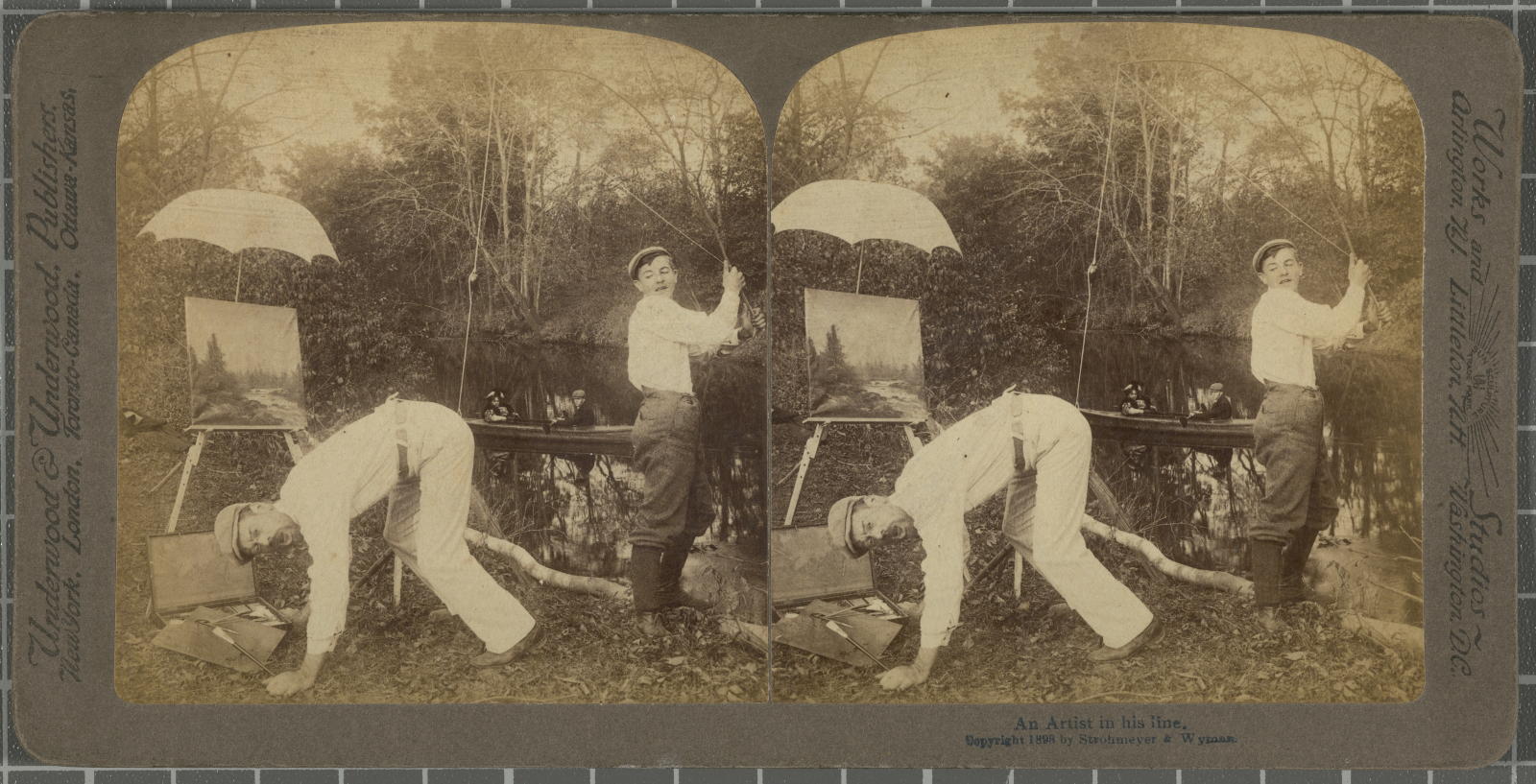Desconegut, An artist in his line Underwood & Underwood Publishers