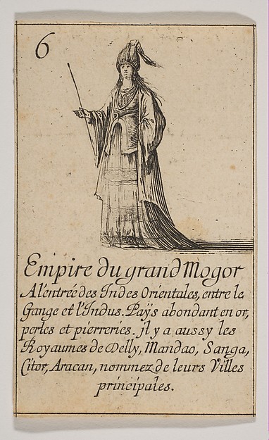 Stefano della Bella, Empire du grand Mogor, from "Jeu de la Géographie"