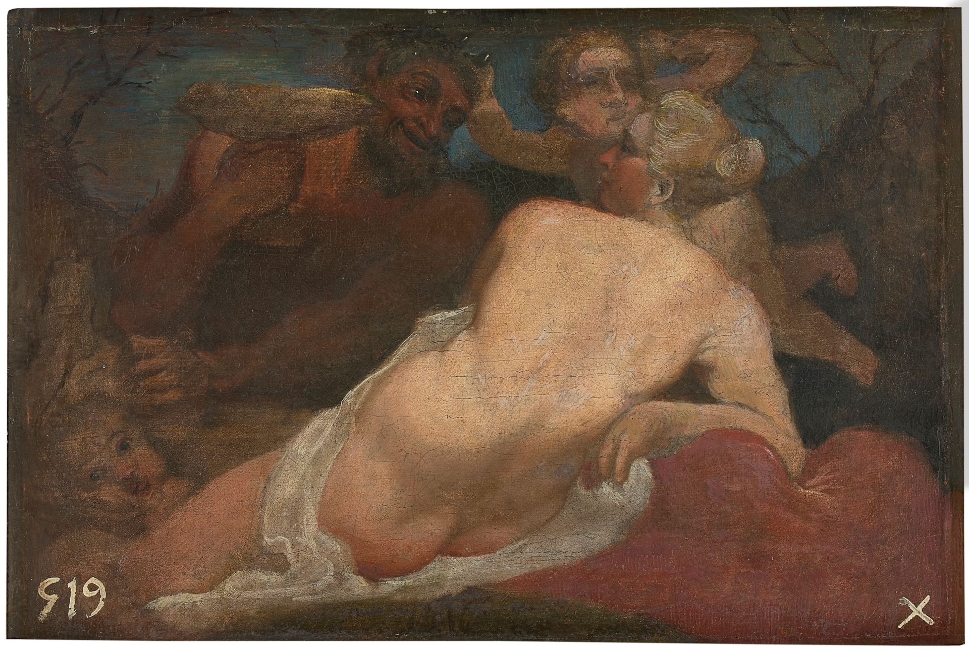 Annibale Carracci, Venus and a Satyr