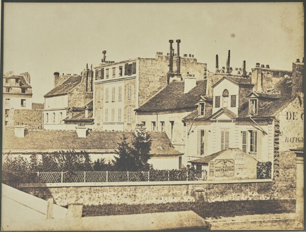 Hippolyte Bayard, [Rooftops and Houses near the Batignolles Market]