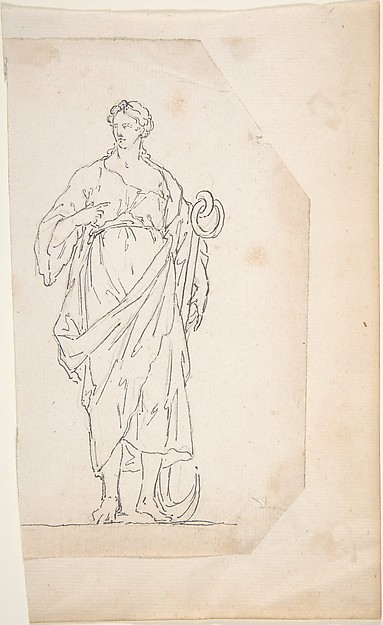 Anonymous, French, 18th century, Female Figure with Anchor