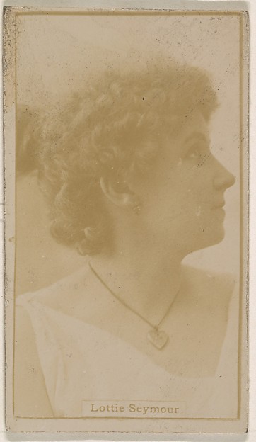 Kinney Brothers Tobacco Company, Lottie Seymour, from the Actresses series (N245) issued by Kinney Brothers to promote Sweet Caporal Cigarettes