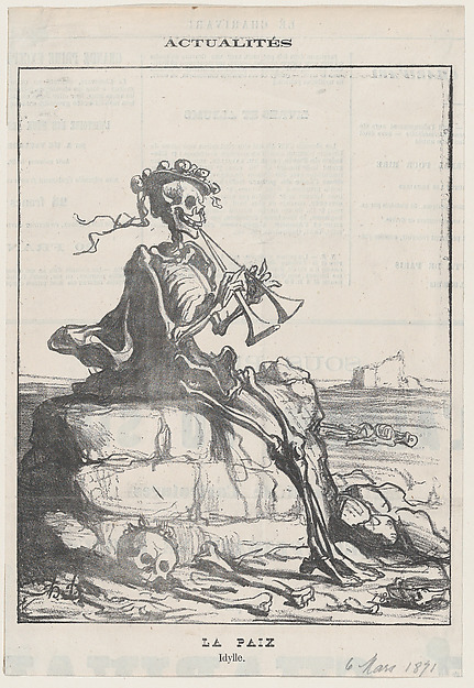 Honoré Daumier, Peace, an idyll, from 'News of the day,' published in Le Charivari, March 6, 1871