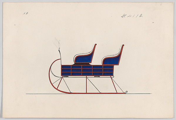 Brewster & Co., Design for 4 Seat Sleigh, no. 4112