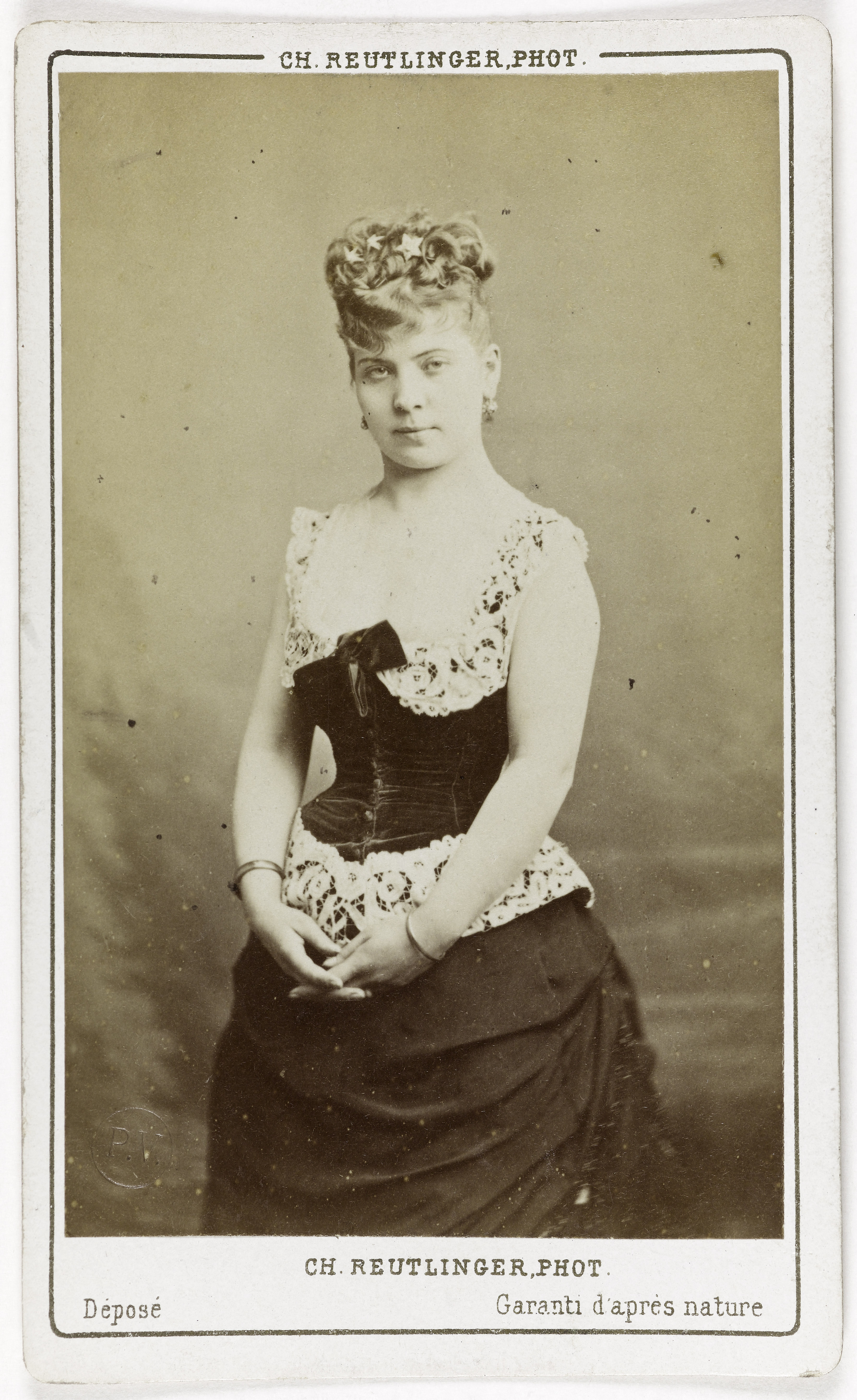 Charles Reutlinger, Portrait de Berthe Martiny, actrice entre 1868 et 1875.