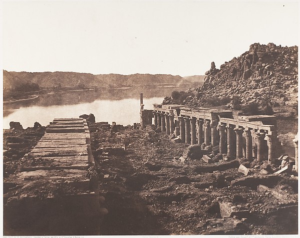 Félix Teynard, Ile de Fîleh (Philæ), Vue Génèrale Prise du Point I, Sur La Plateforme du Pylône
