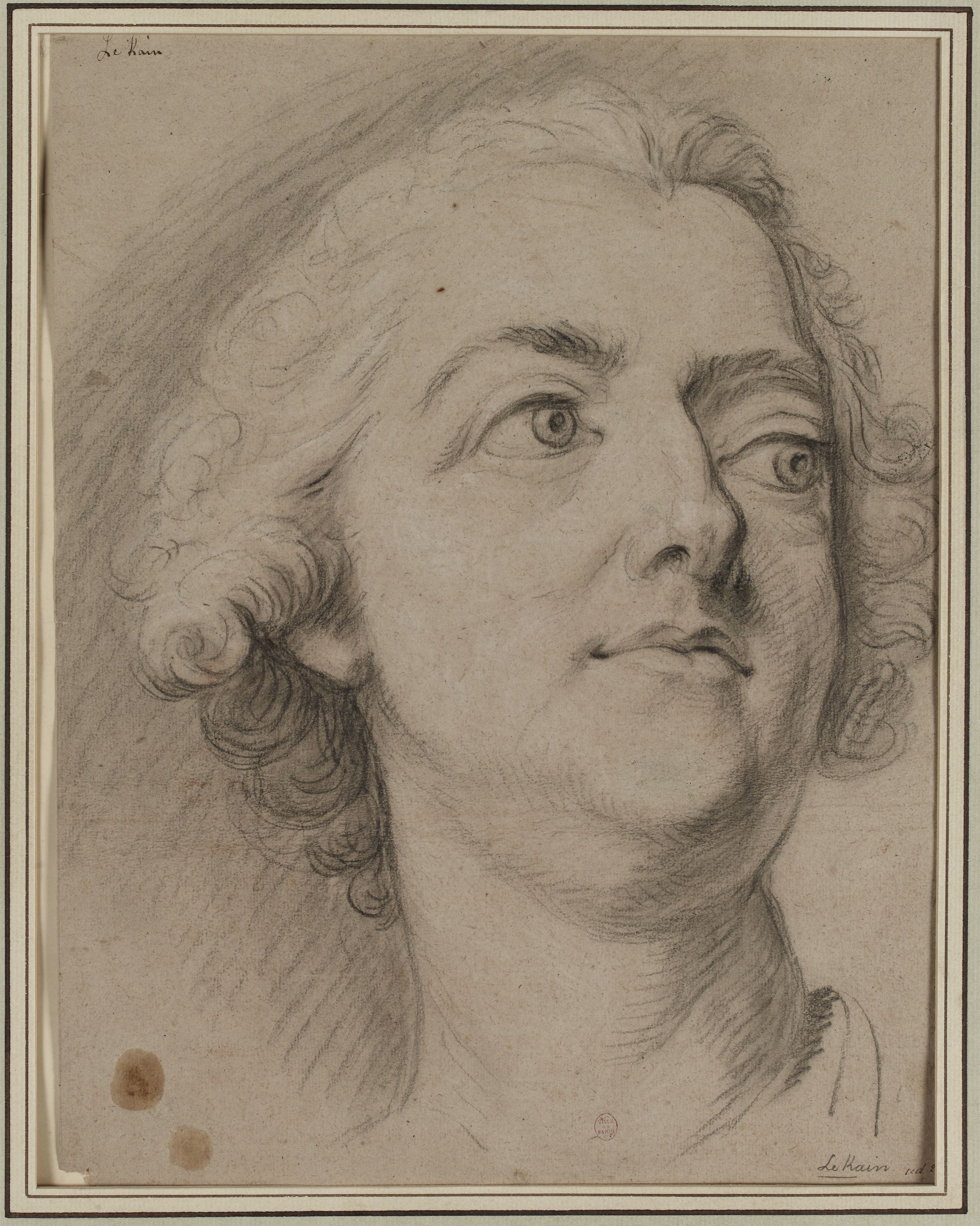 Anonyme, Portrait de Lekain ou de Louis XV [recto]