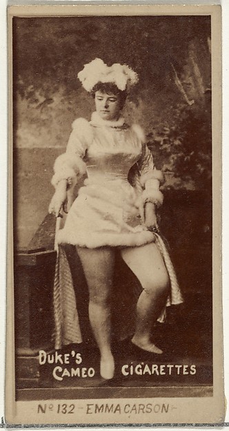 W. Duke, Sons & Co., Card Number 132, Emma Carson, from the Actors and Actresses series (N145-4) issued by Duke Sons & Co. to promote Cameo Cigarettes