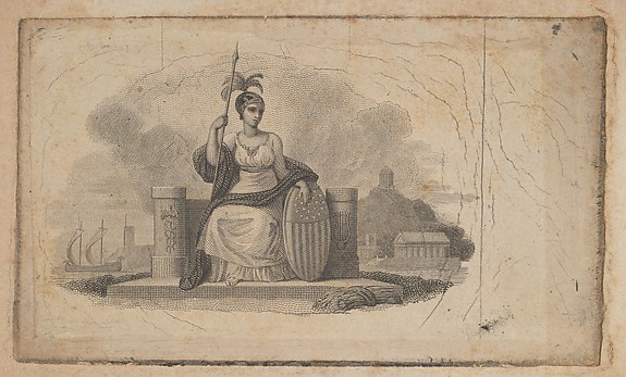 Asher Brown Durand, Banknote vignette with Allegory of America