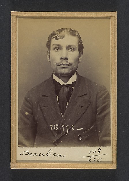 Alphonse Bertillon, Beaulieu. Henri, Félix, Camille. 23 ans, né le 30/11/70 à Paris Ve. Comptable. Anarchiste. 23/5/94.
