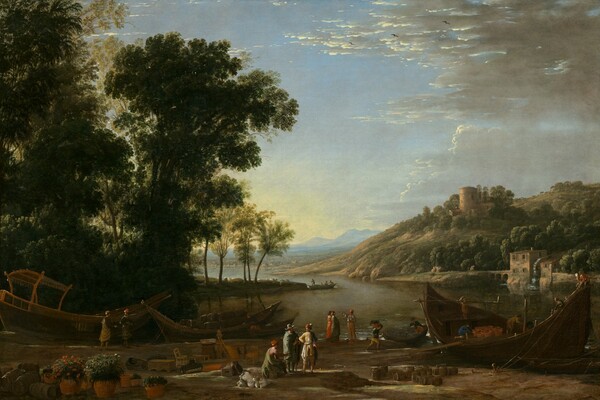 Claude Lorrain, Landscape with Merchants