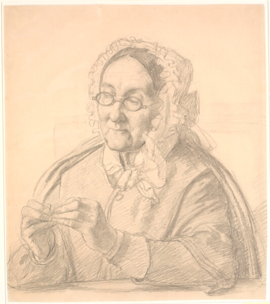 Wilhelm Marstrand, Gammel dame der træder en synål
