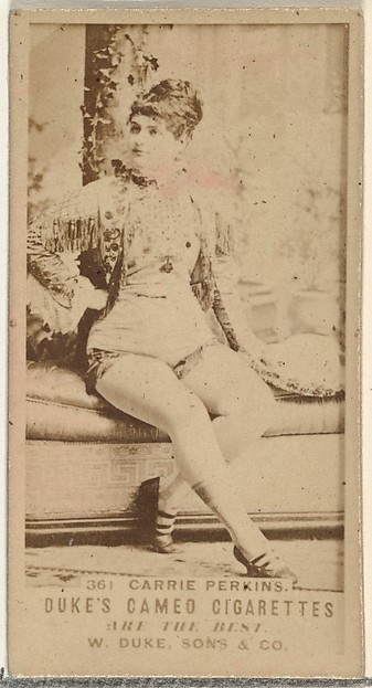 W. Duke, Sons & Co., Card Number 361, Carrie Perkins, from the Actors and Actresses series (N145-5) issued by Duke Sons & Co. to promote Cameo Cigarettes