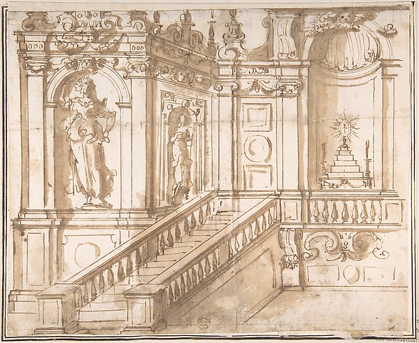 Anonymous, Italian, 16th century, Project of Altar Decoration (Stage Setting?)