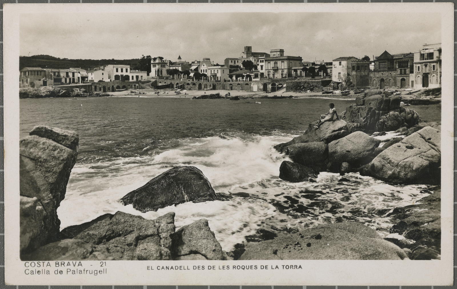 Desconegut, Costa Brava - 21 Calella de Palafrugell. The Canadell from the rocks of La Torra