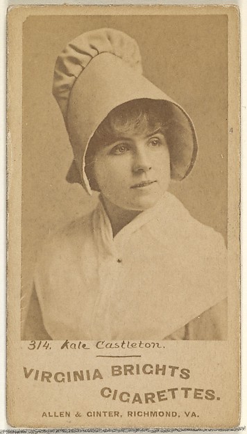 Allen & Ginter, Card 314, Kate Castleton, from the Actors and Actresses series (N45, Type 1) for Virginia Brights Cigarettes