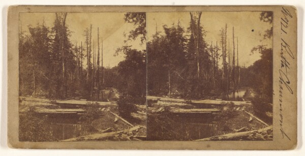 Unknown, [Butte Chaumont] (recto); [Unidentified French city view] (verso)