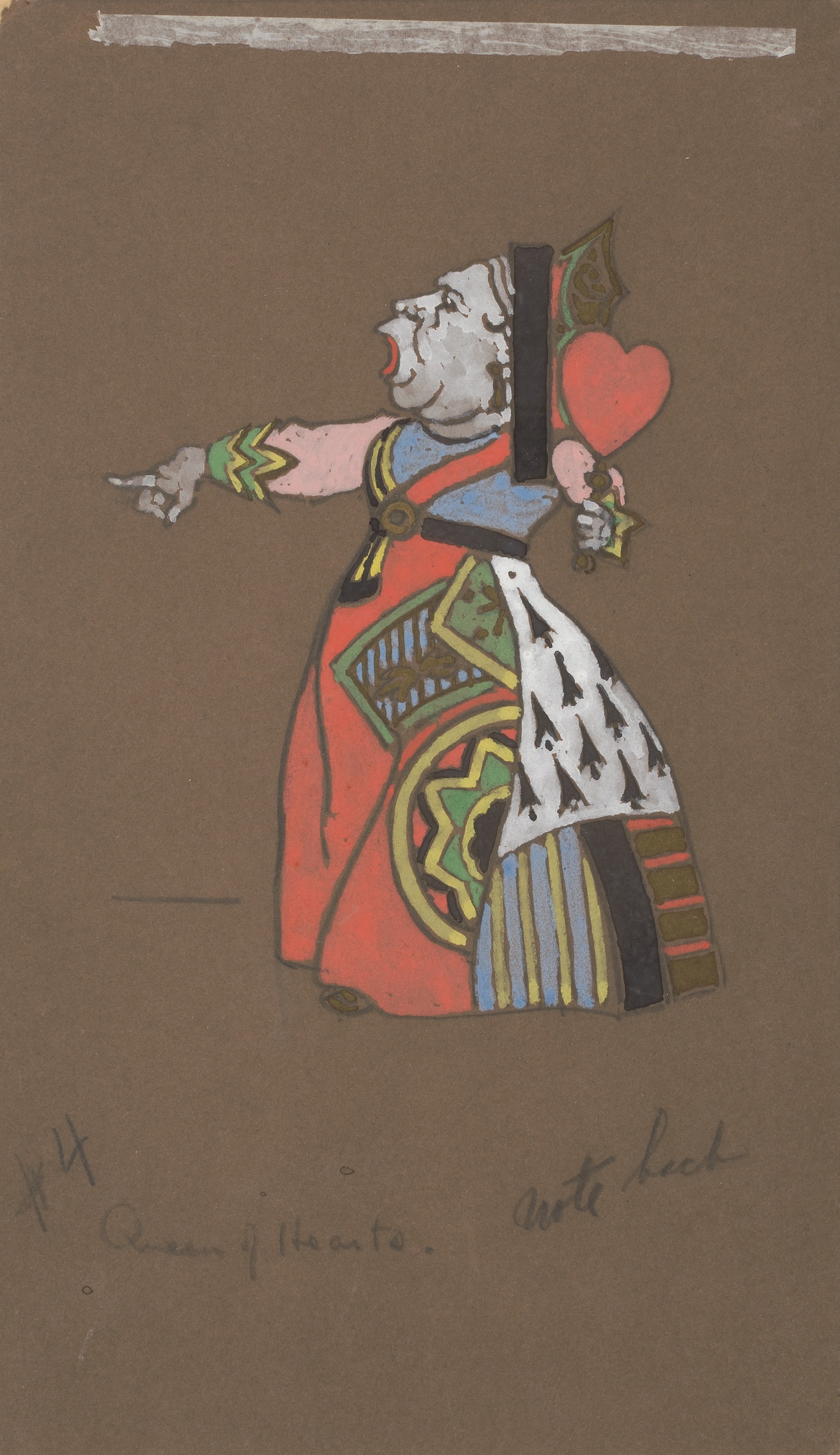 William Penhallow Henderson, Queen of Hearts (costume design for Alice-in-Wonderland)