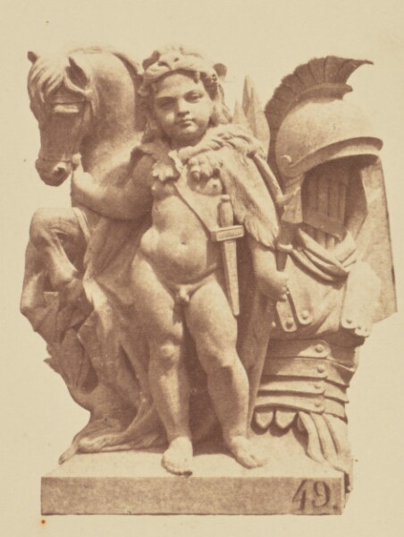 Édouard Baldus, ["Les Combats", Sculpture by Edme Sornet, Decoration of the Louvre, Paris]