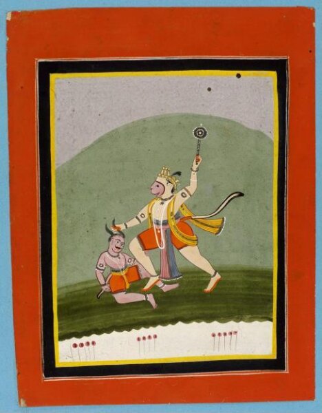 Unknown, Hanuman striking a demon