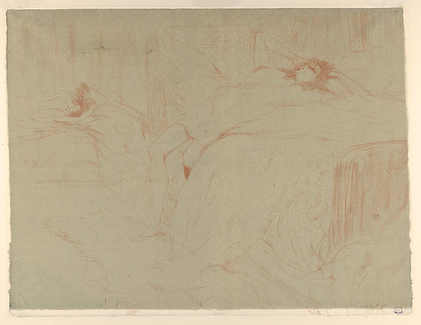 Henri de Toulouse-Lautrec, Collapsed on the Bed
