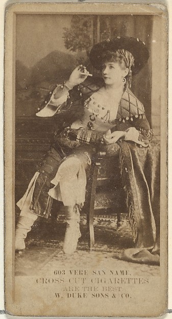 W. Duke, Sons & Co., Card Number 603, Vere San Name, from the Actors and Actresses series (N145-3) issued by Duke Sons & Co. to promote Cross Cut Cigarettes