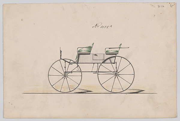 Brewster & Co., Design for 2 seat Phaeton, no top, no. 3139b