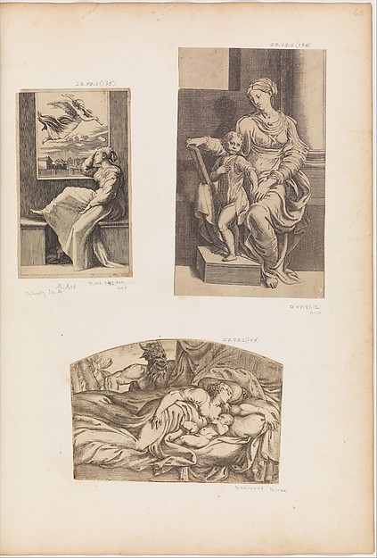 Marcantonio Raimondi, Vision of St. Helena [Pensive Woman]