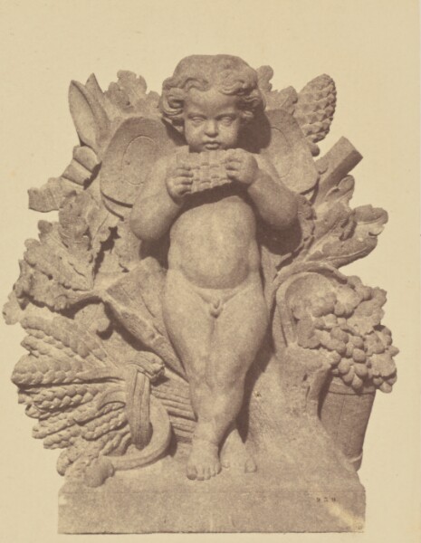 Édouard Baldus, ["L'Automne", Sculpture by Noémi Constant, Decoration of the Louvre, Paris]