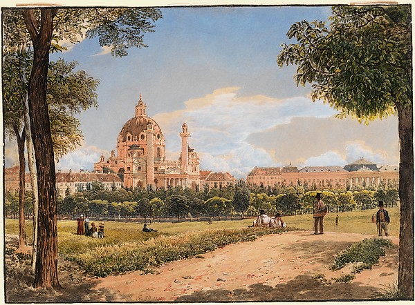 Rudolf von Alt, View of St. Charles Church and the Polytechnic Institute in Vienna