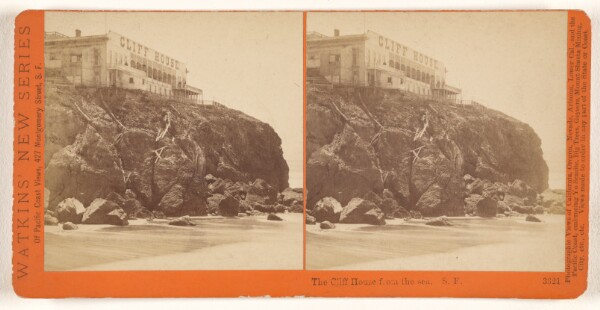 Carleton Watkins, The Cliff House from the sea. S.F. [first view]