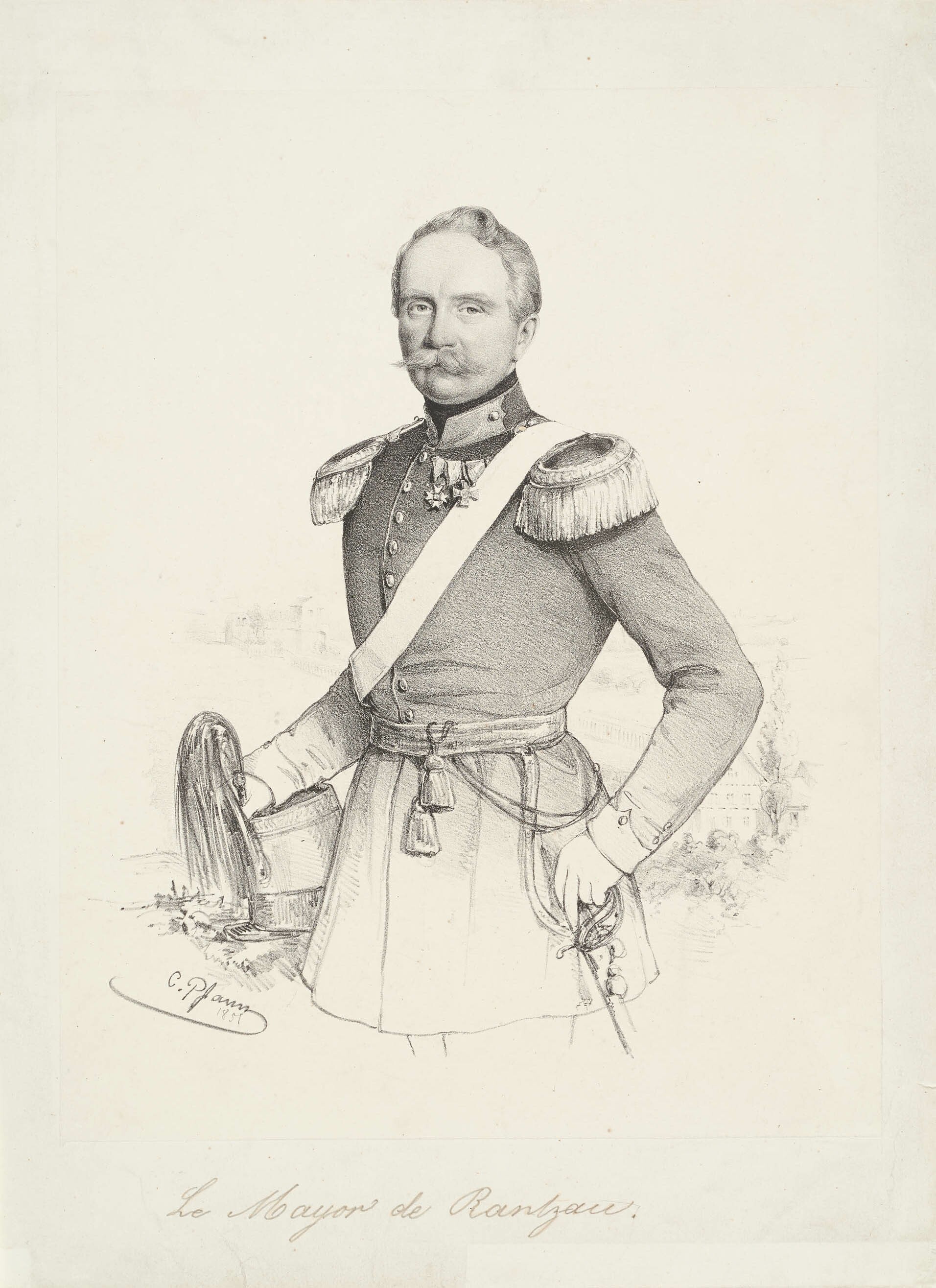 Christian Sigmund Pfann, Bildnis Hans Peter Leopold von Rantzau