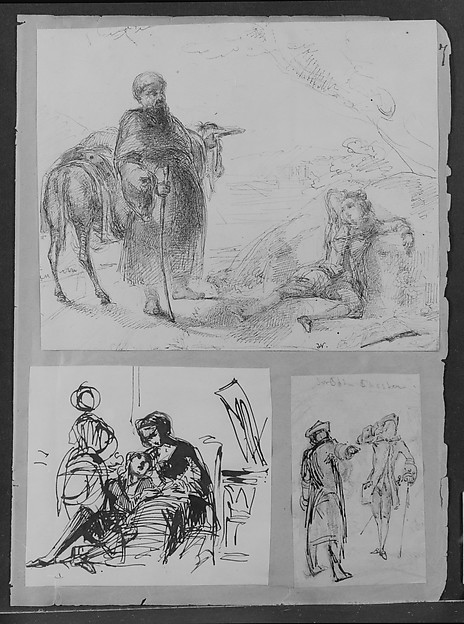 James McNeill Whistler, Woman with Young Man Resting at Her Feet (from Sketchbook)