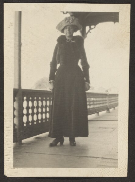 Louis Fleckenstein, [Woman on Balcony]