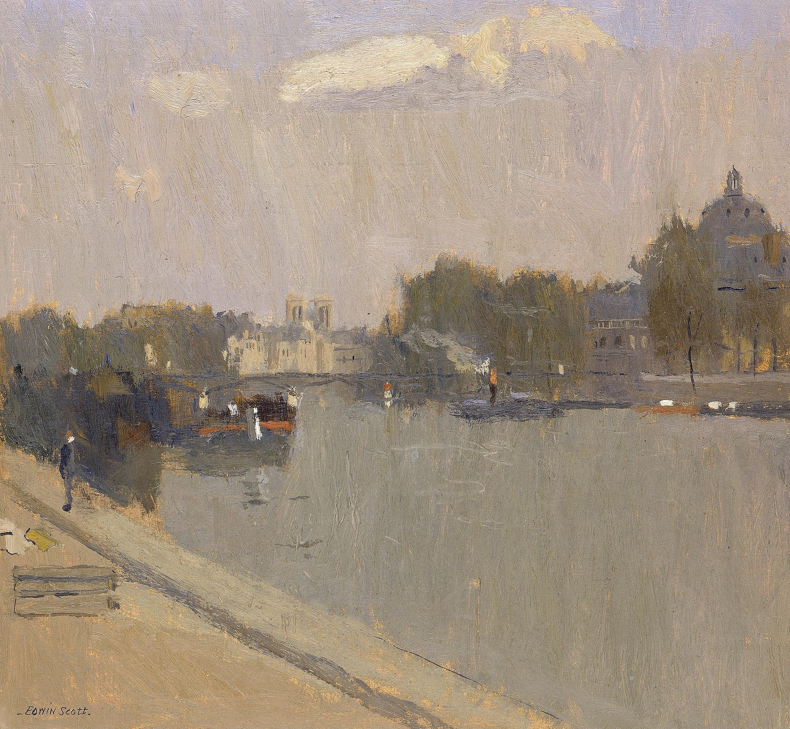 Frank Edwin Scott, The Seine at Paris (L'Institute)