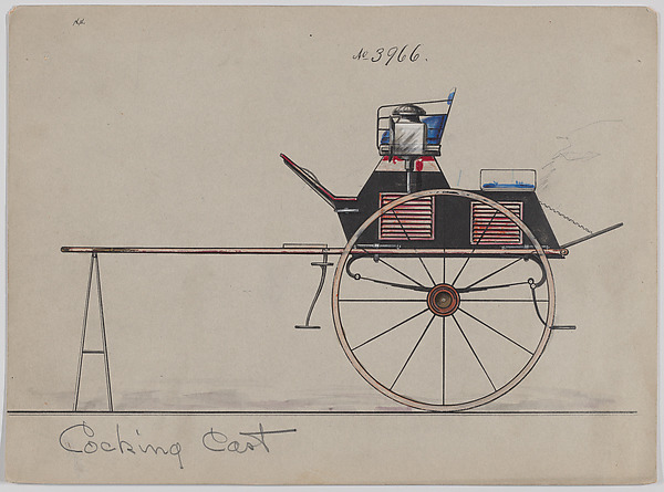 Brewster & Co., Design for Dog Cart or 2 Wheeler, no. 3966