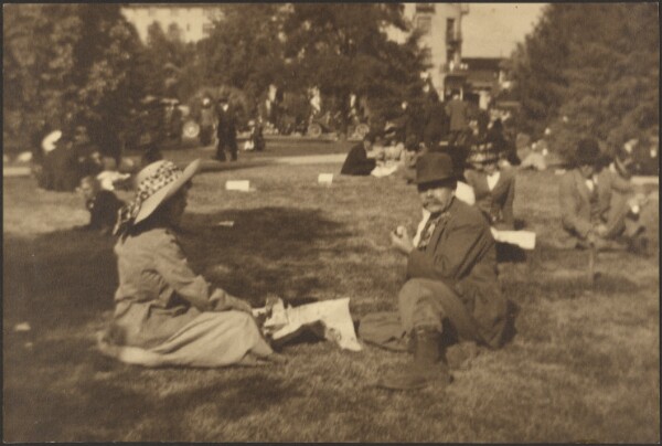 Louis Fleckenstein, [Park Scene, Possibly Self-Portrait]