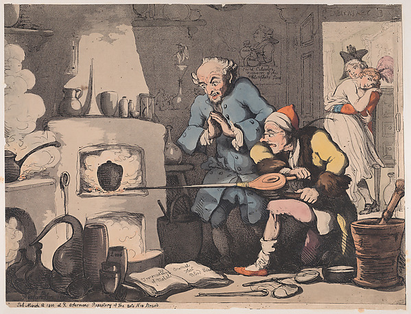 Thomas Rowlandson, Hocus Pocus, or Searching for the Philsopher's Stone