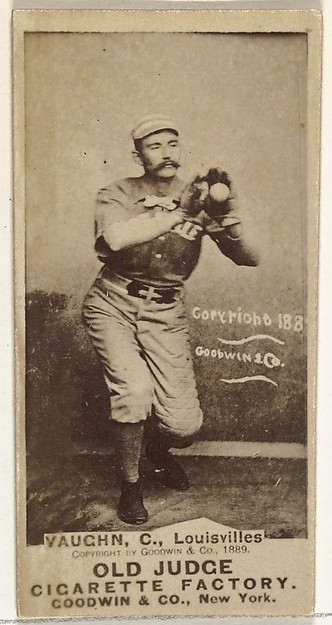 Goodwin & Company, Harry Francis "Farmer" Vaughn, Catcher, Louisville Colonels, from the Old Judge series (N172) for Old Judge Cigarettes